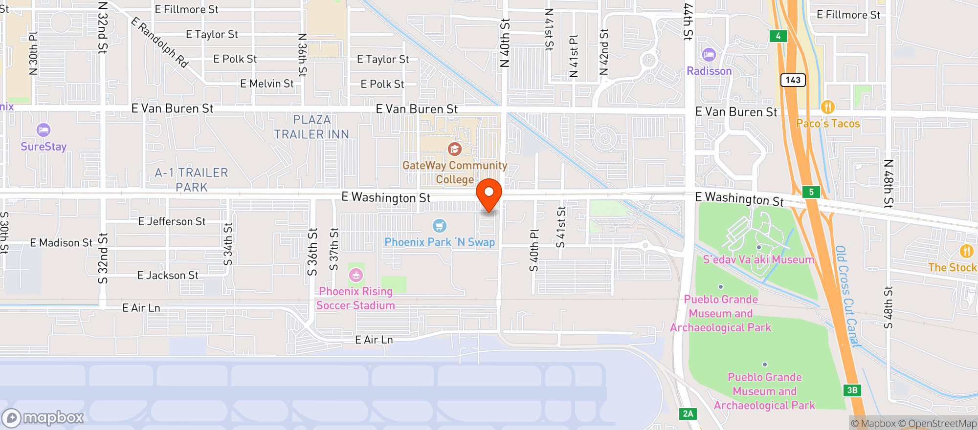 Map showing Phoenix Park N Swap