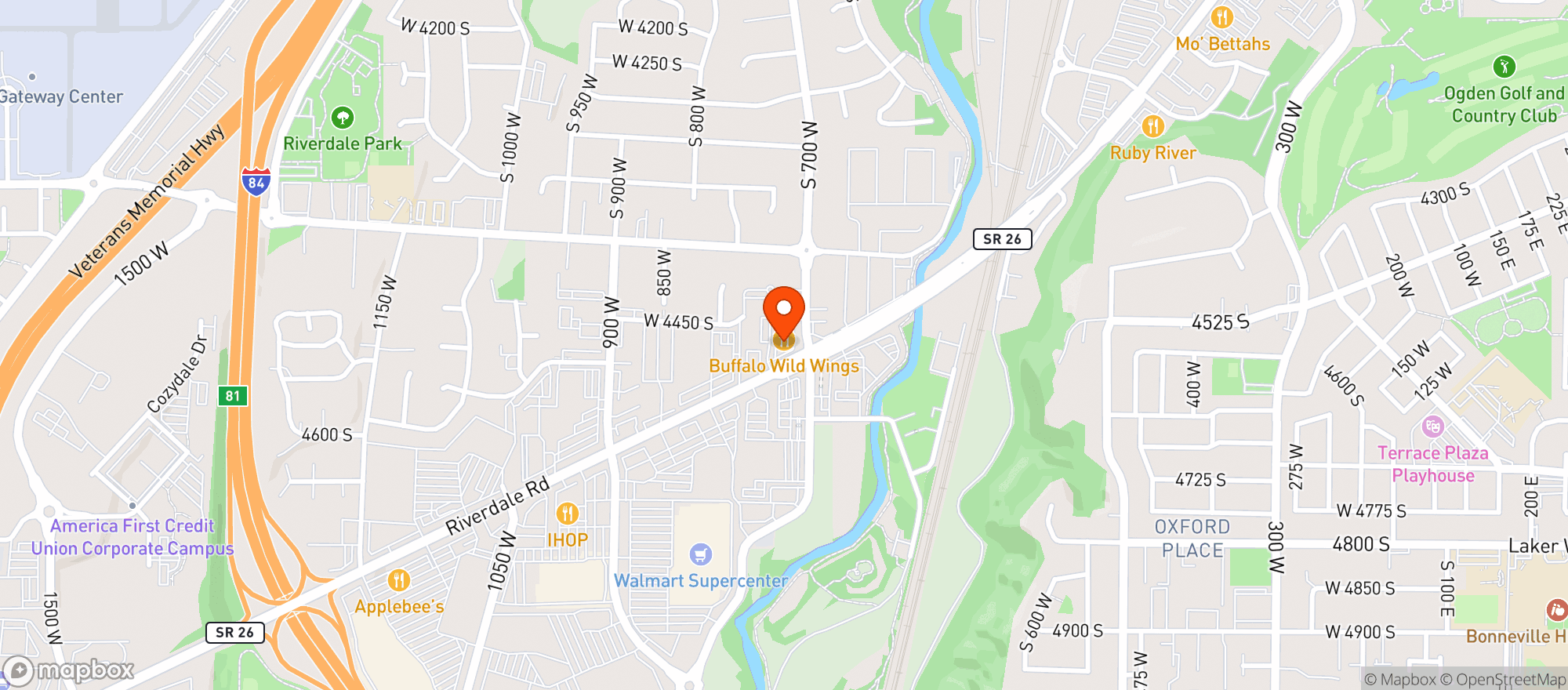Map showing Buffalo Wild Wings Gril #405