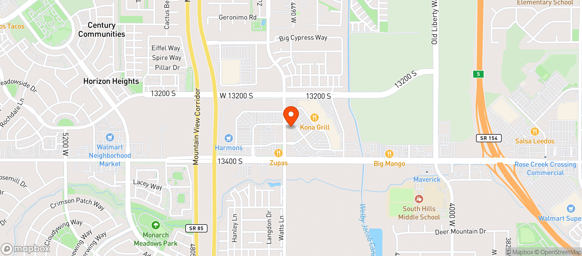 Map showing Via 313 Pizzeria