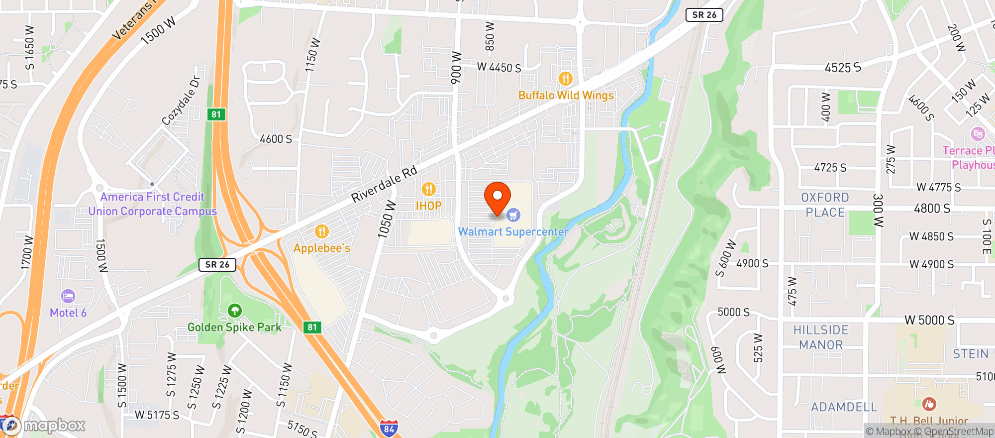 Map showing Walmart Supercenter #1708