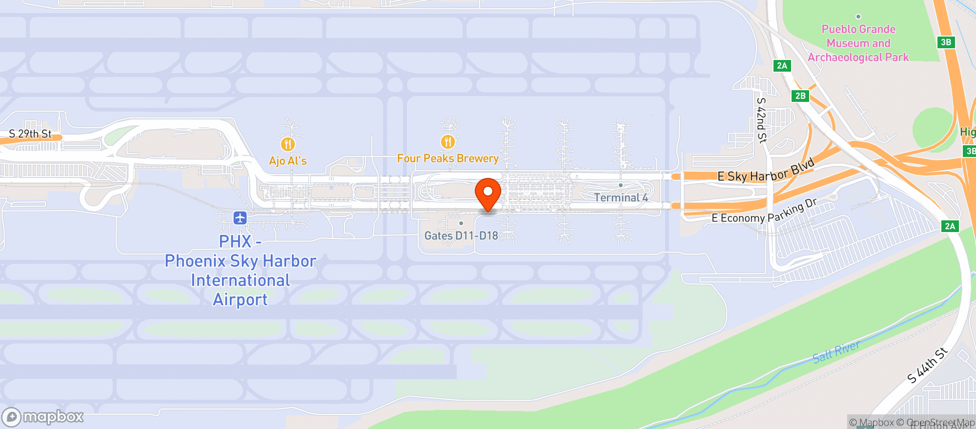 Map showing Concourse D