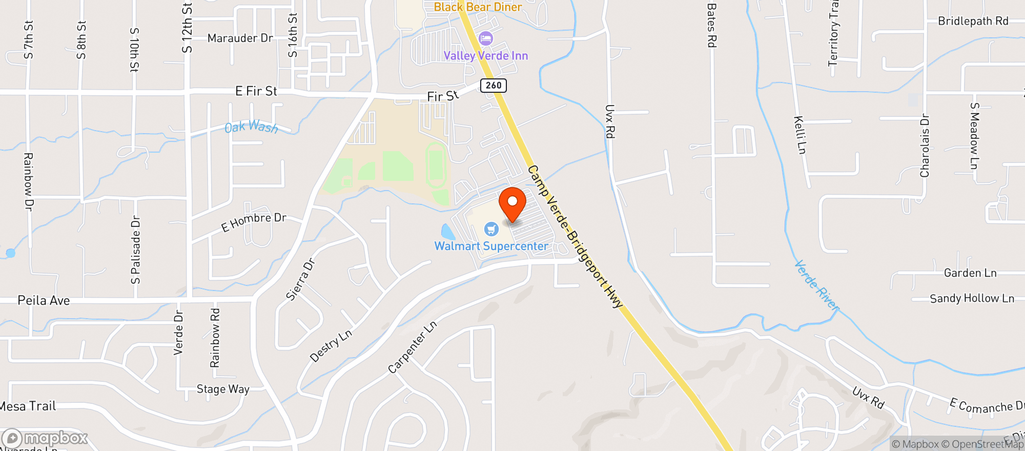 Map showing Walmart Supercenter