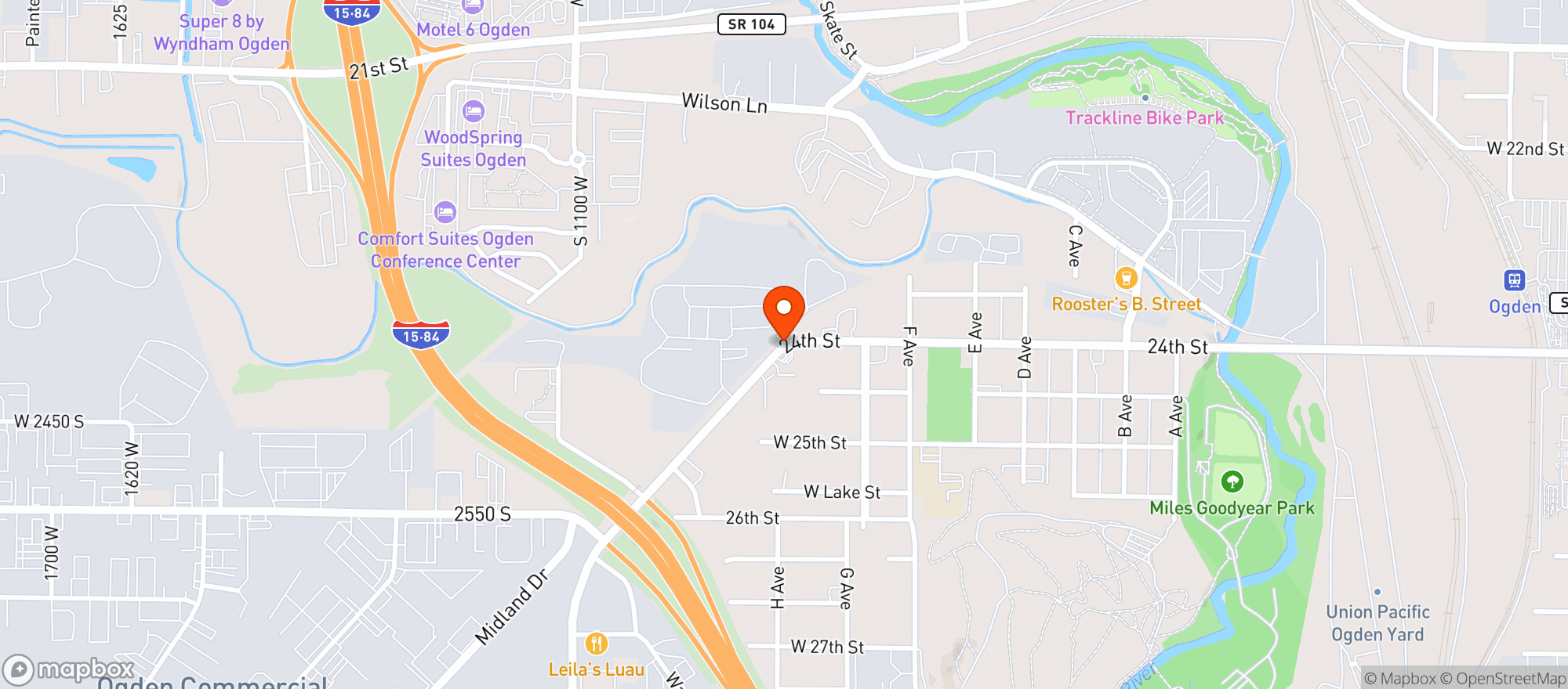 Map showing West Ogen Market