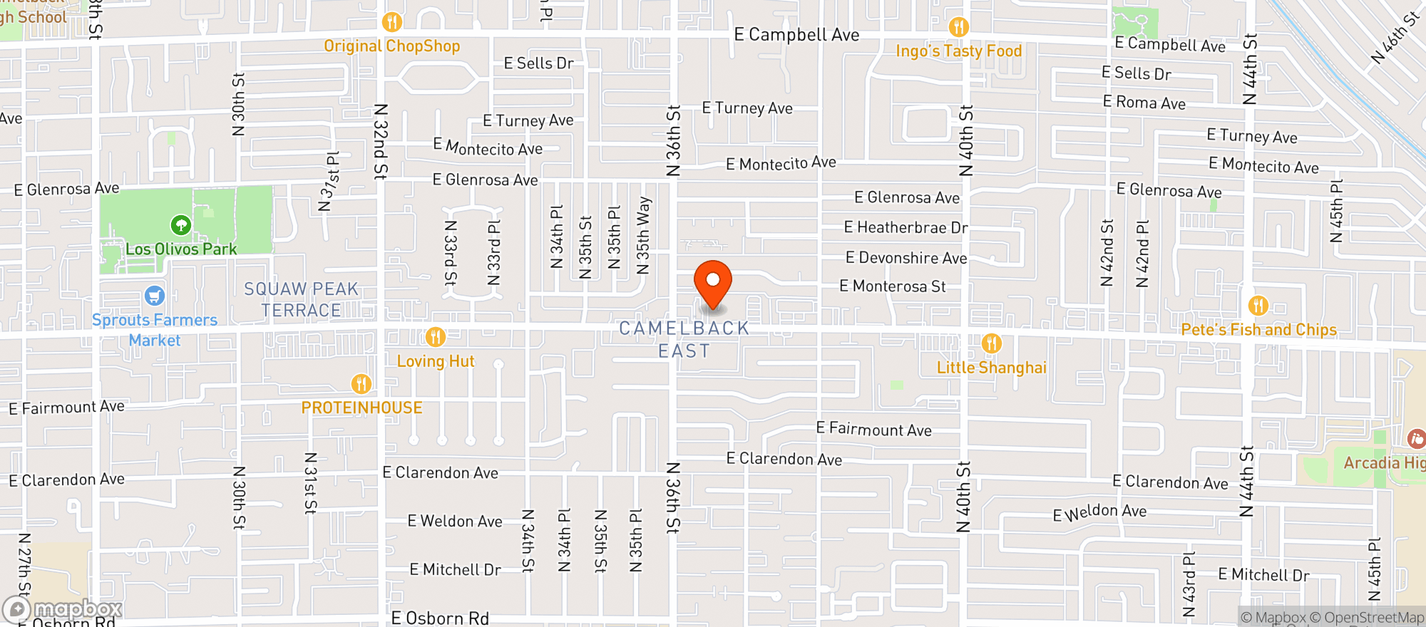 Map showing Century Grand