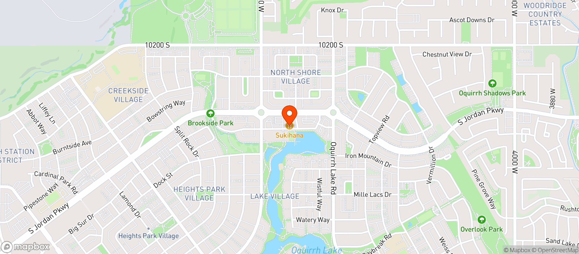 Map showing The Lake Break At North Shore
