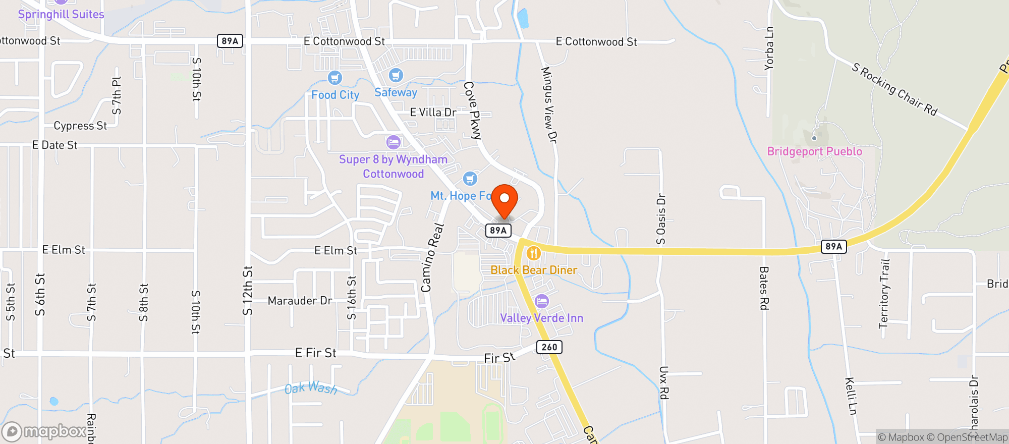 Map showing Plaza Bonita