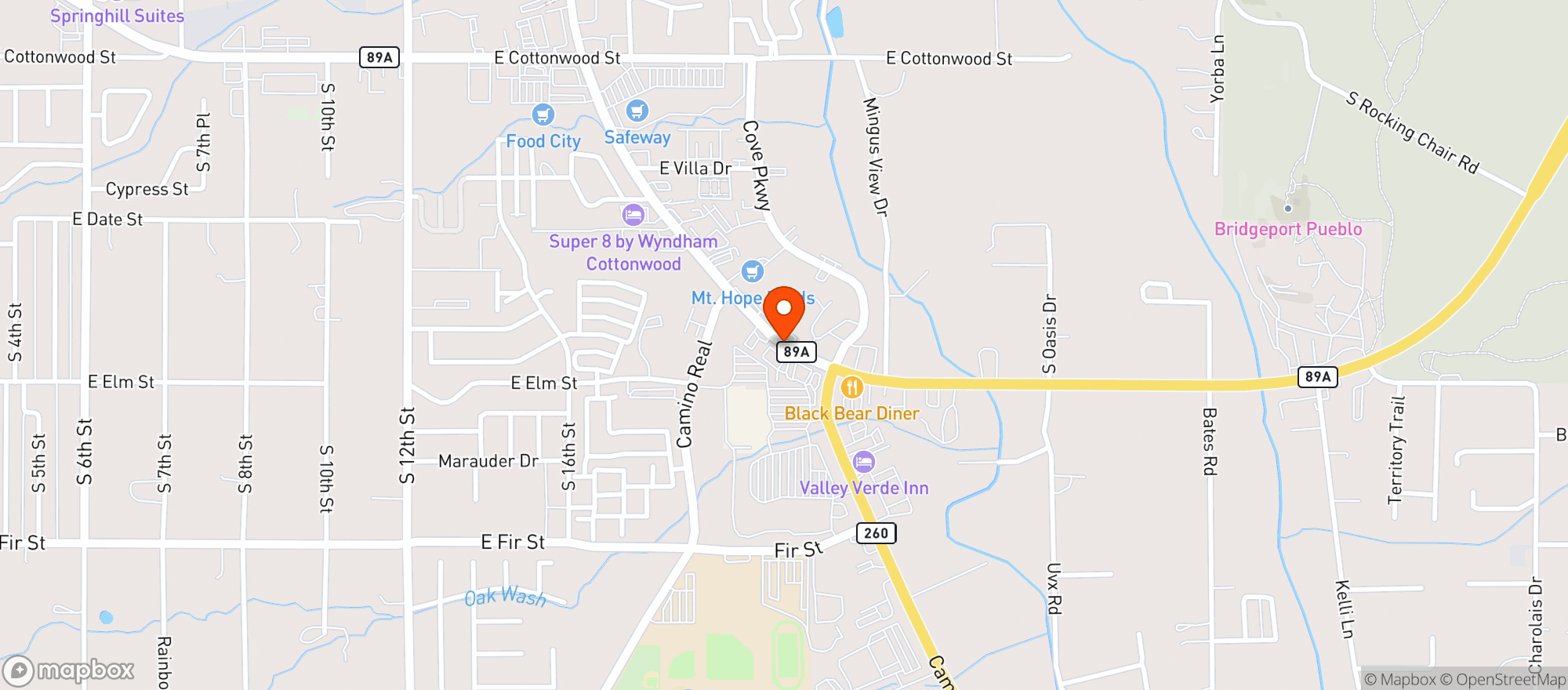 Map showing Suzy Q