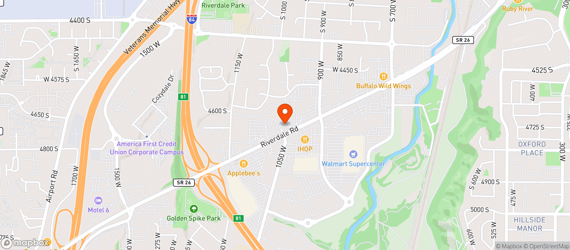 Map showing GOOD EARTH - RIVERDALE