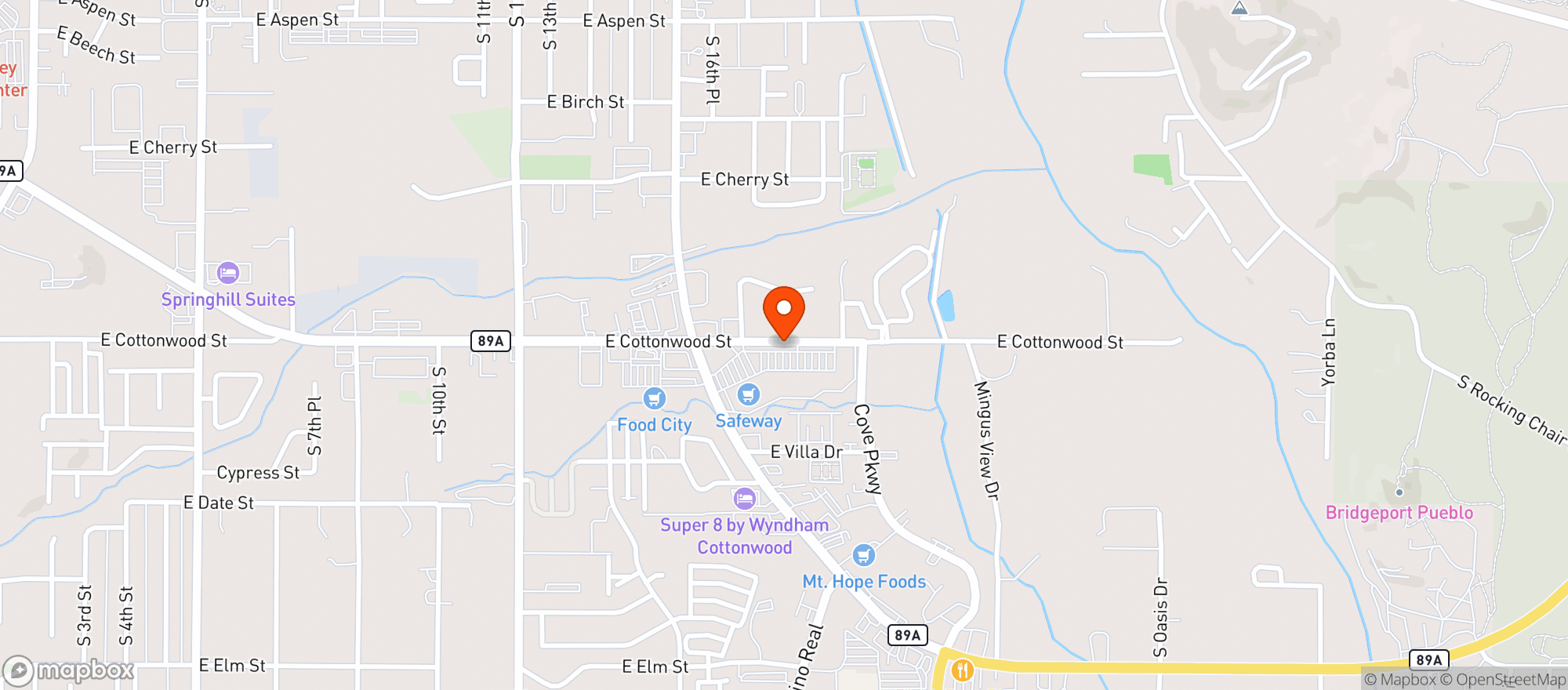 Map showing Safeway