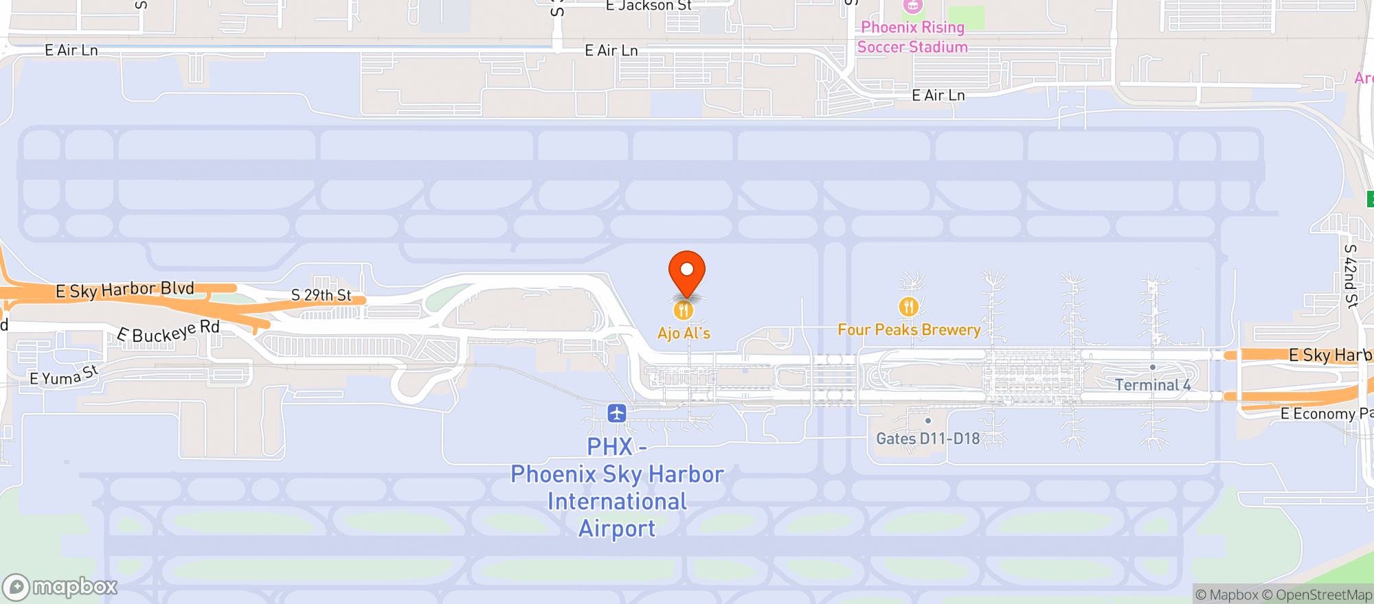 Map showing Phx Beer Co