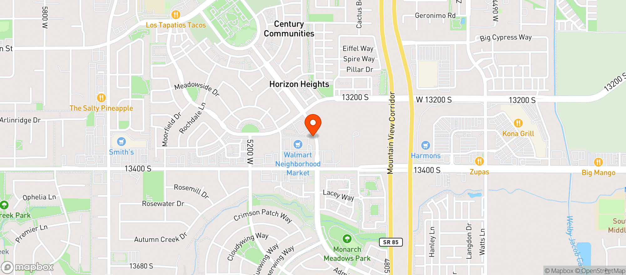 Map showing Walmart Neighborhood Market