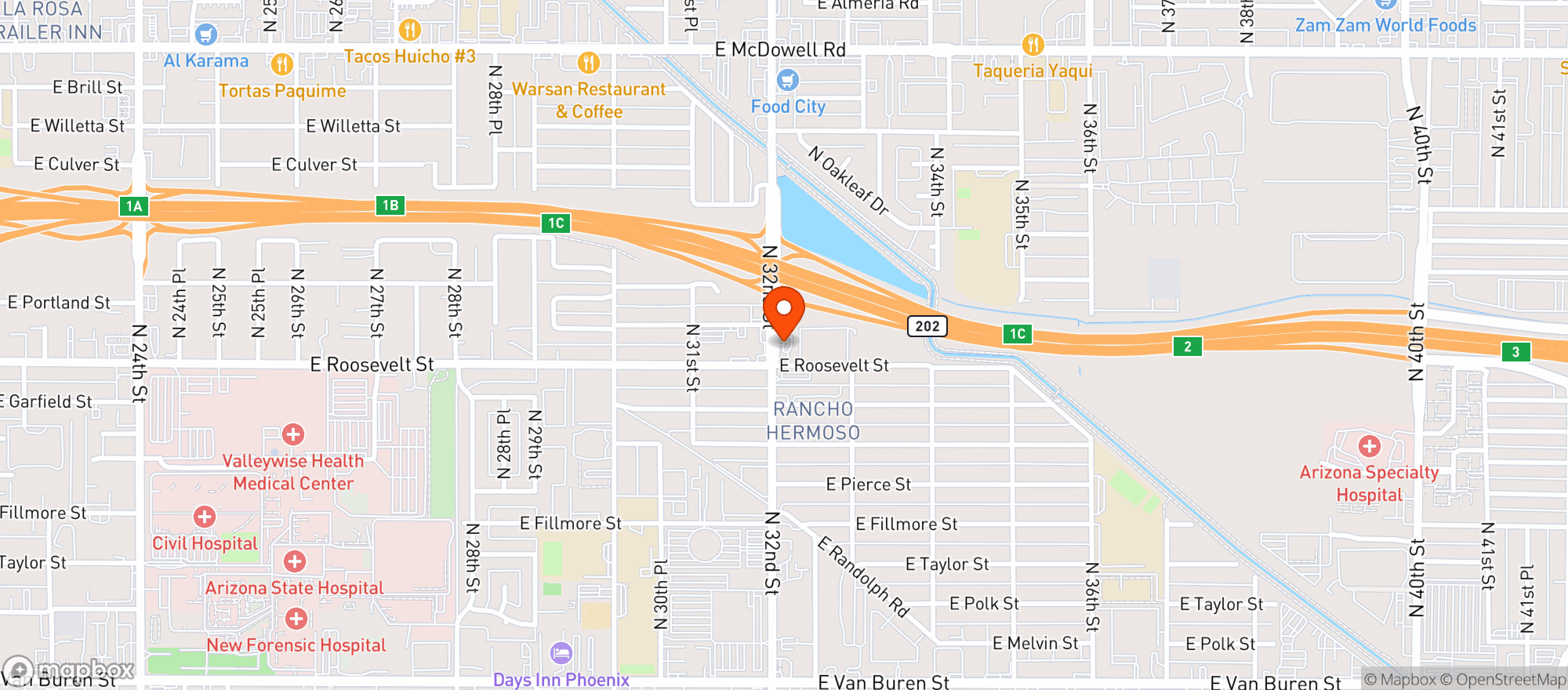 Map showing In The Zone