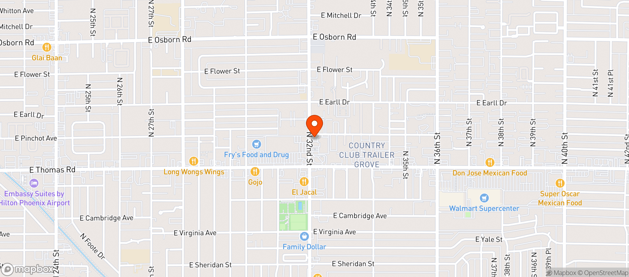 Map showing Taco Boys