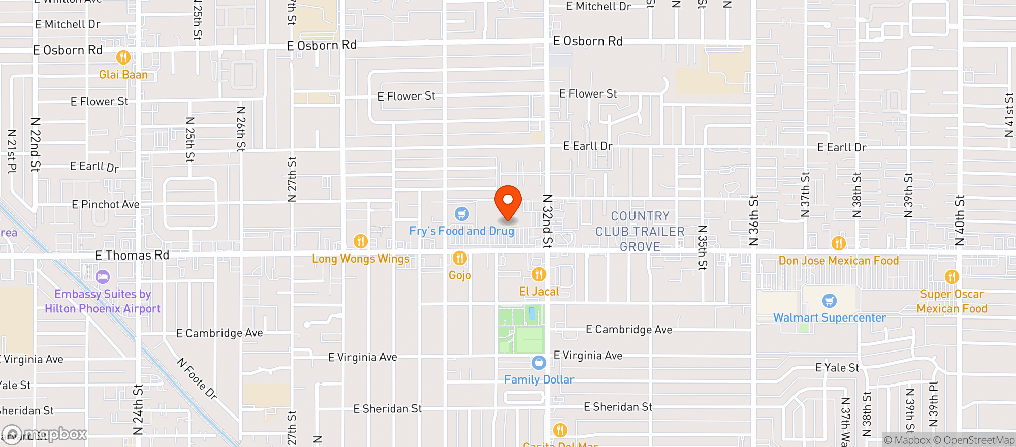 Map showing El Super