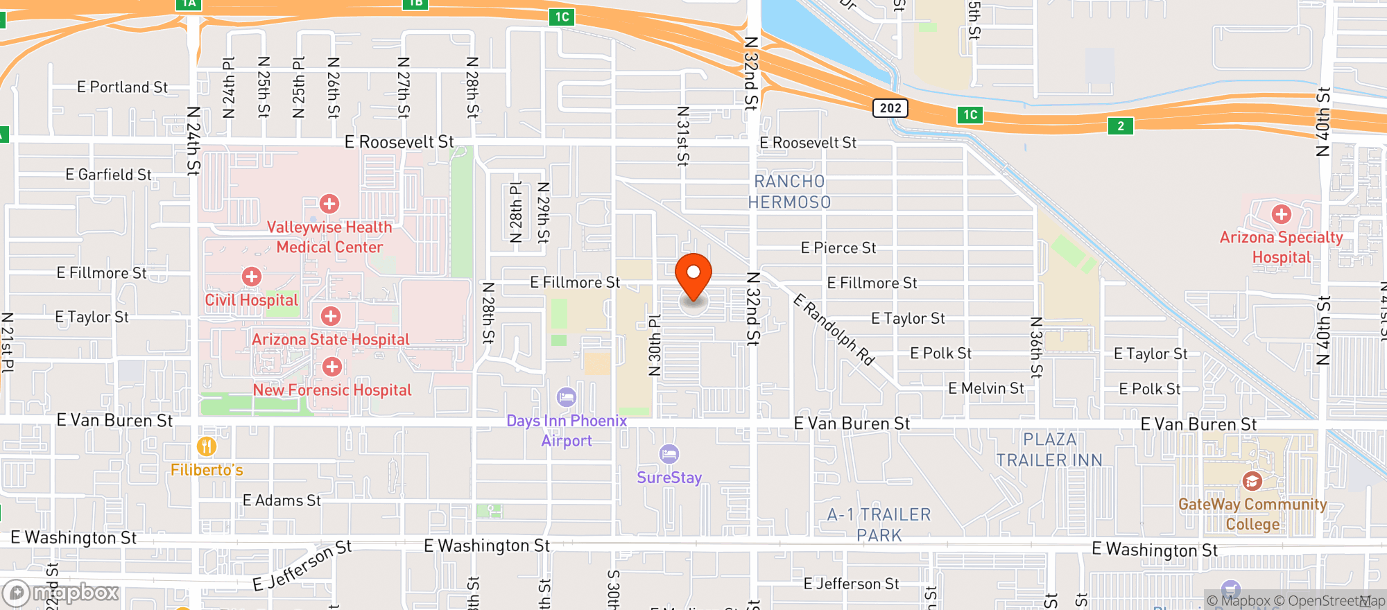 Map showing Celebrity Theatre