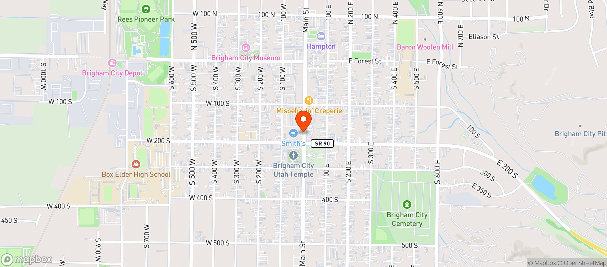 Map showing SMITHS