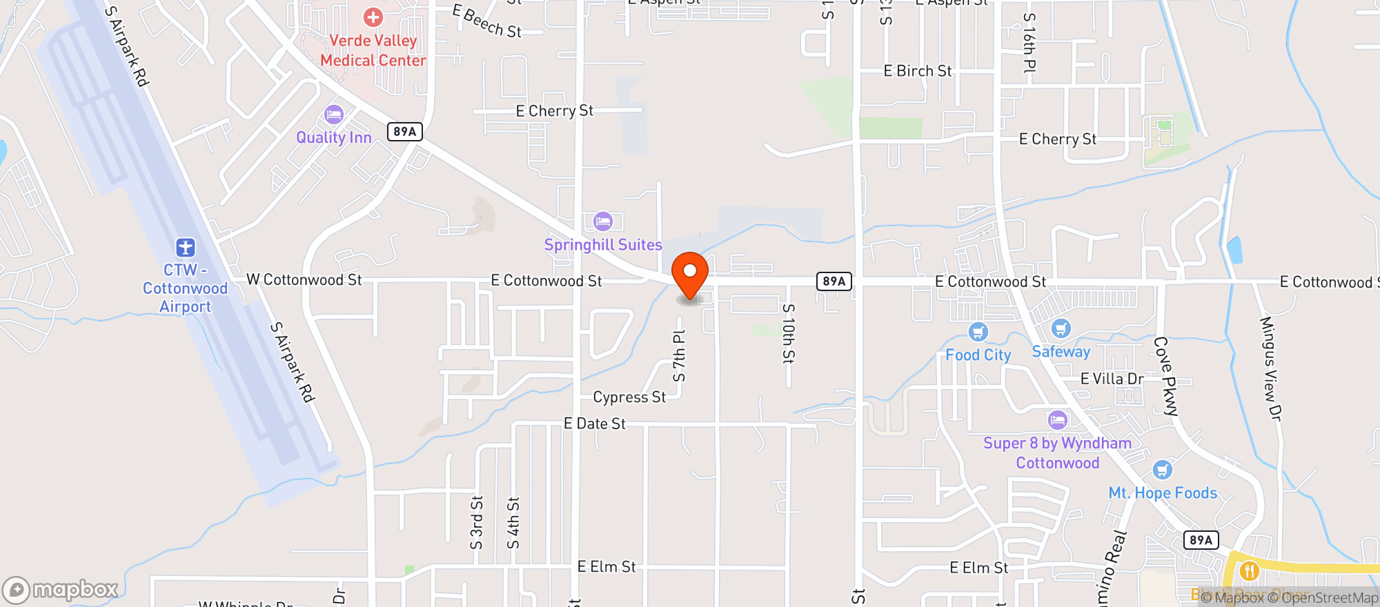 Map showing 1 Food Store