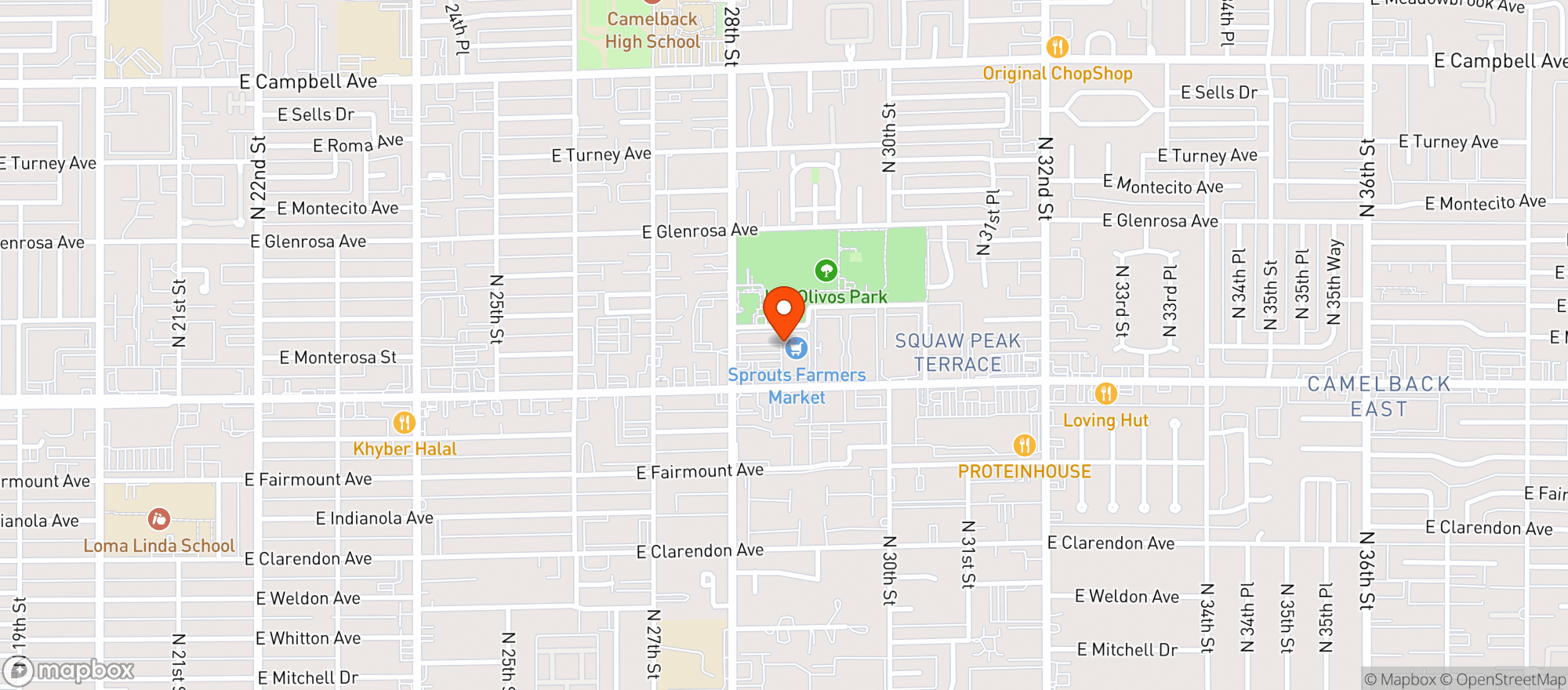 Map showing Sprouts Farmers Market