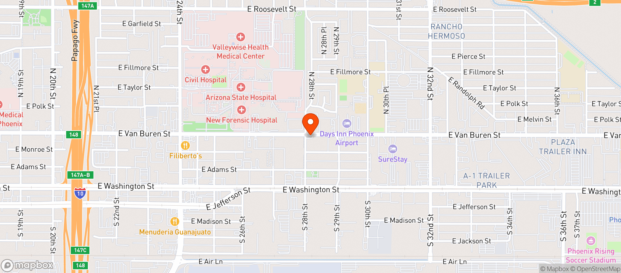Map showing La Familia Carniceria
