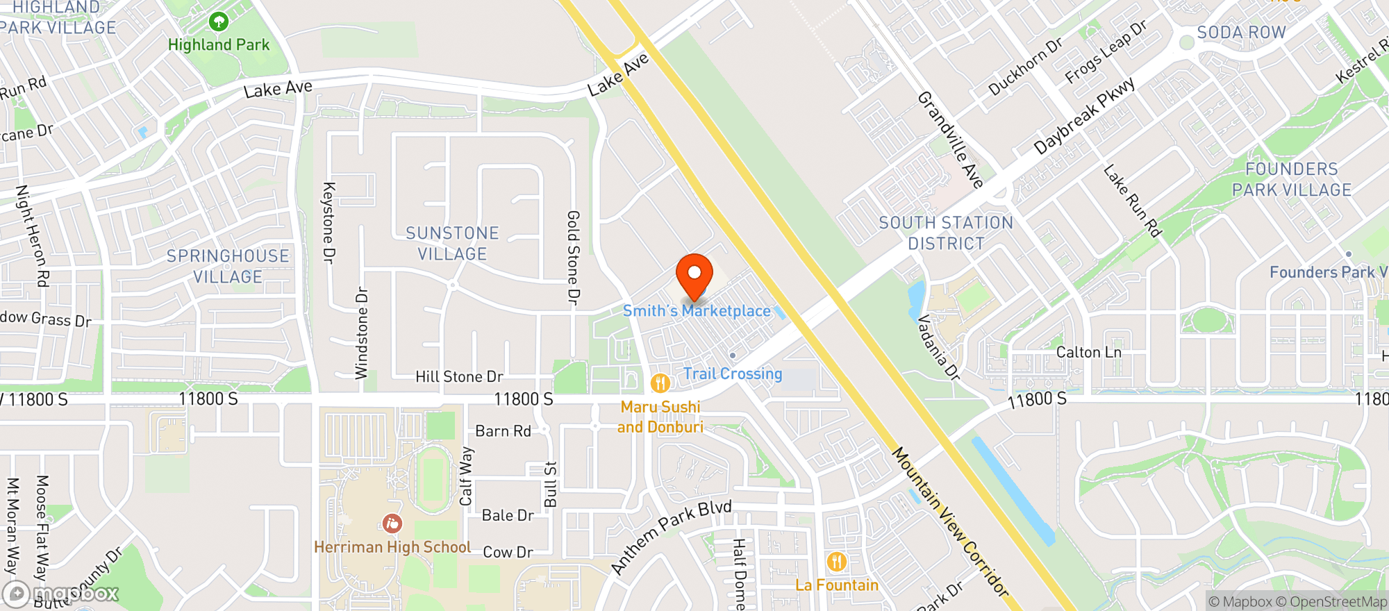Map showing SMITHS MARKETPLACE