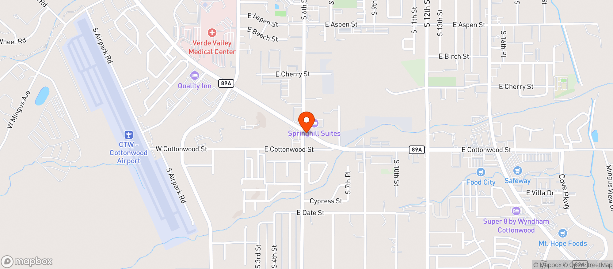 Map showing Cottonwood Market Place