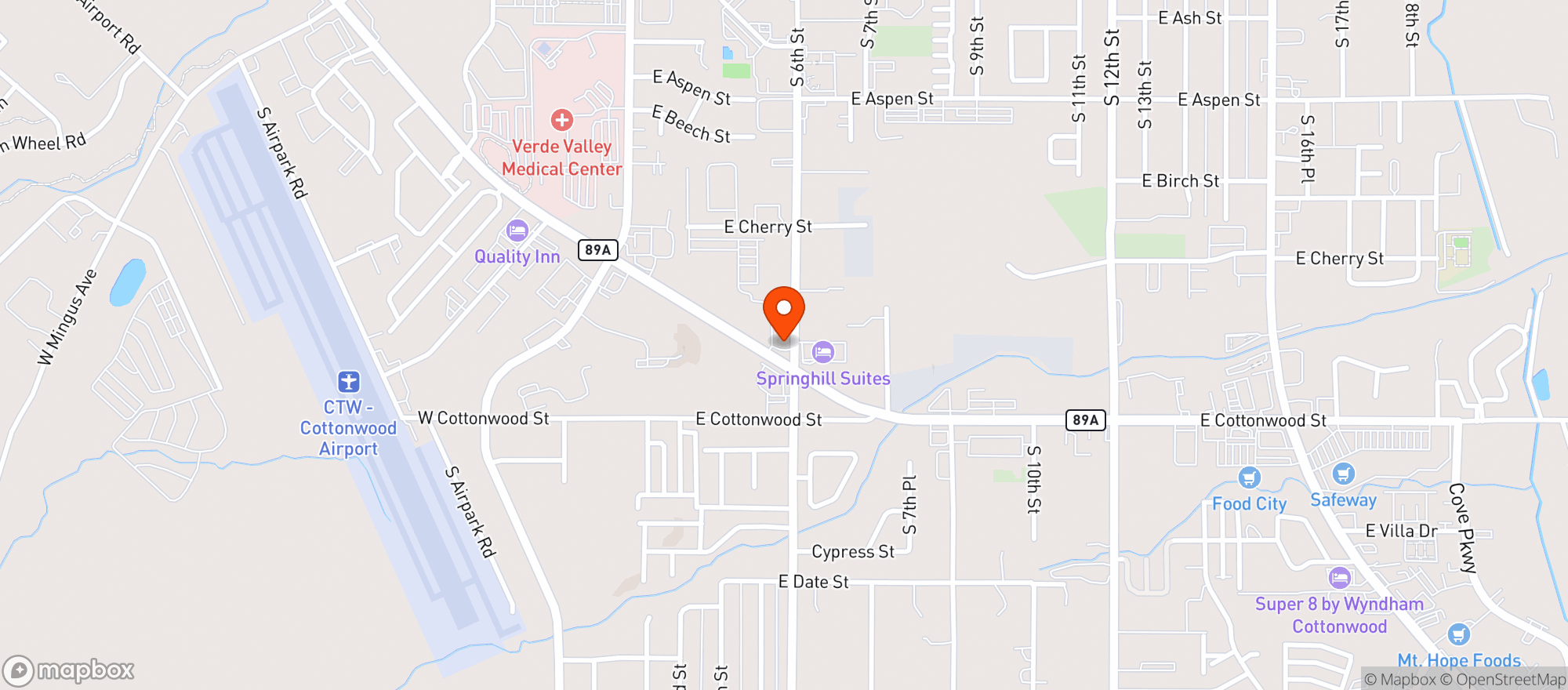 Map showing Top Shelf Liquors