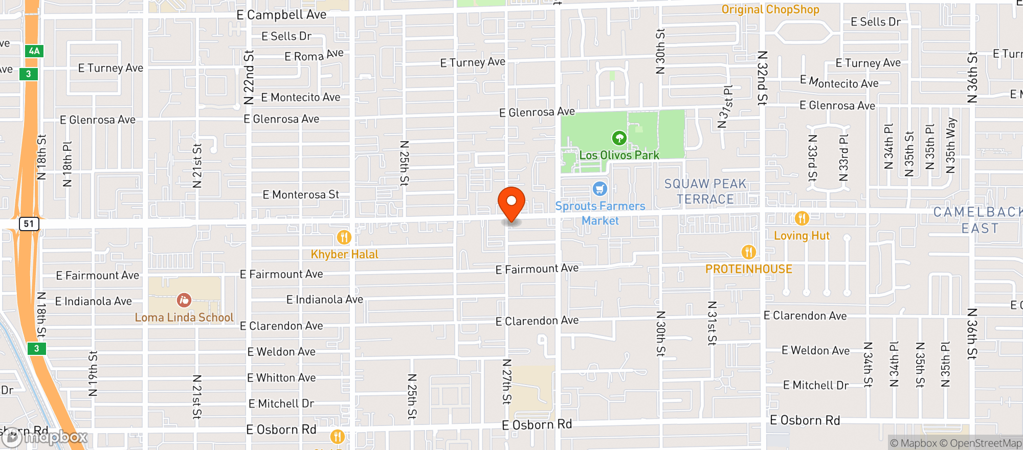 Map showing Sunnys Lounge