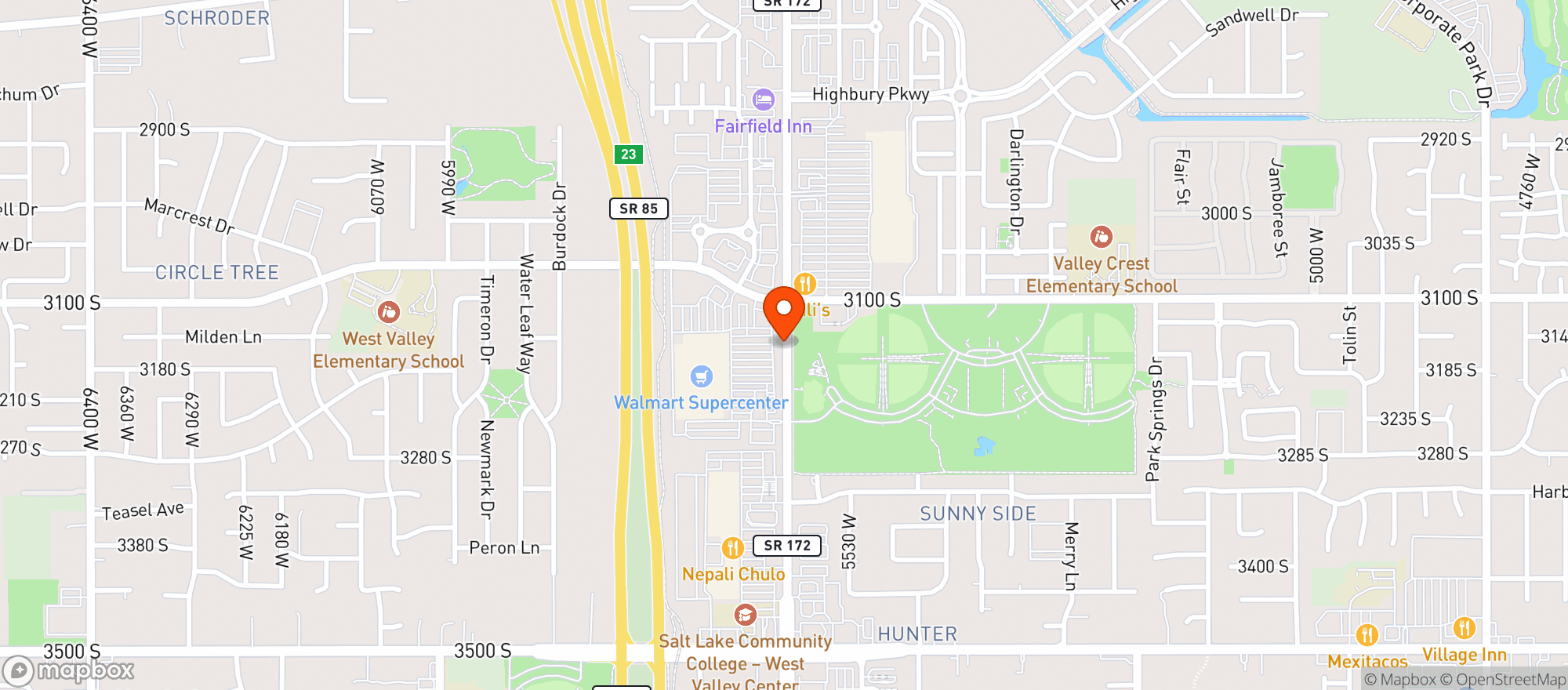 Map showing Walmart Fuel Center