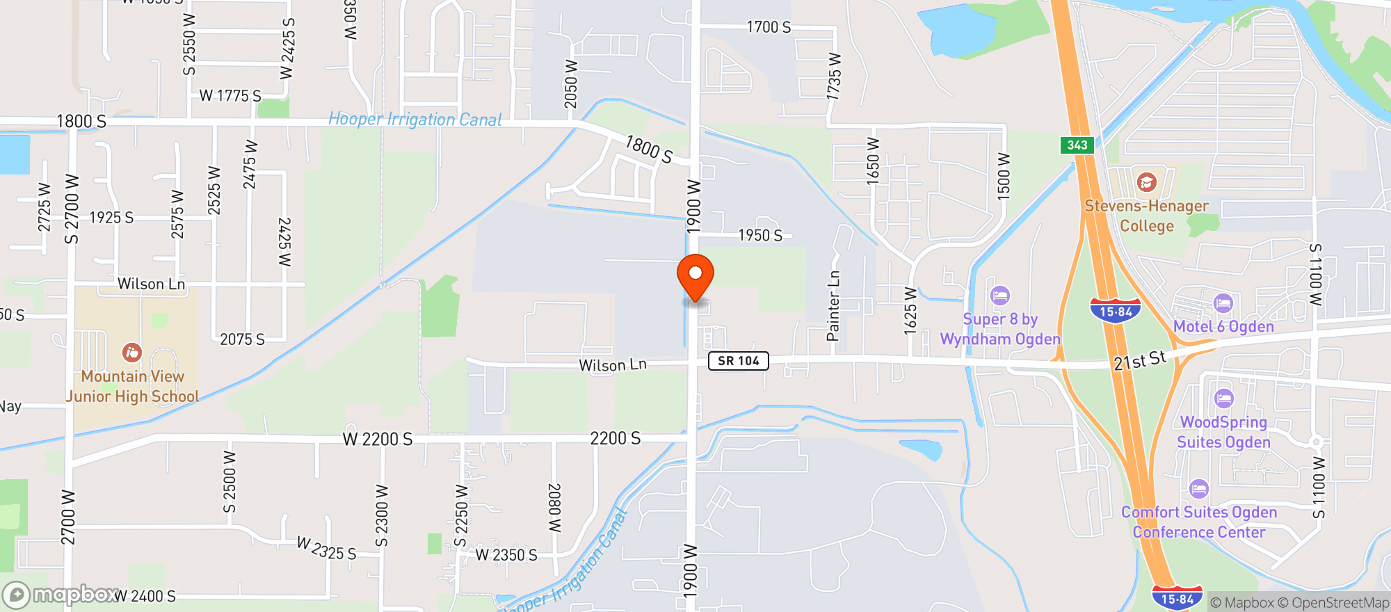 Map showing Petes Place Bar & Grill