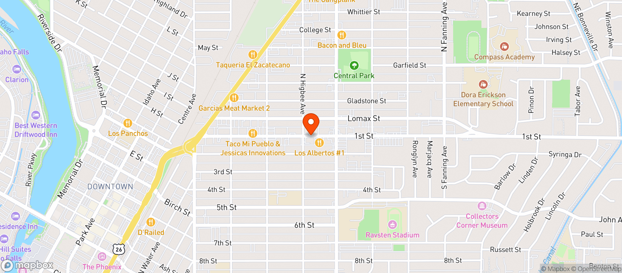 Map showing Union Market
