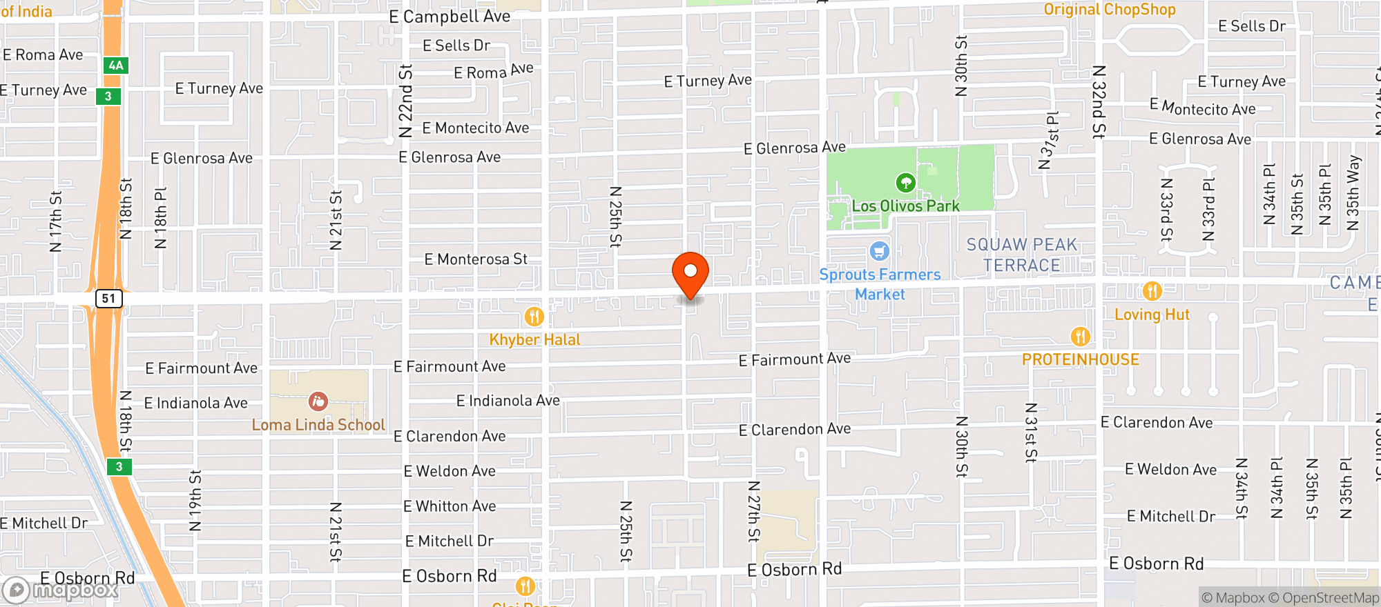 Map showing Pizza To The Rescue