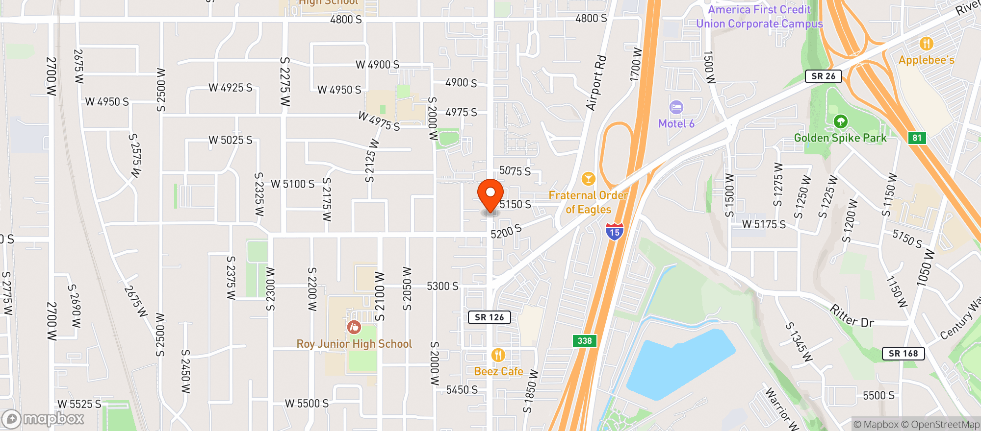 Map showing Sparetime Family Fun Center