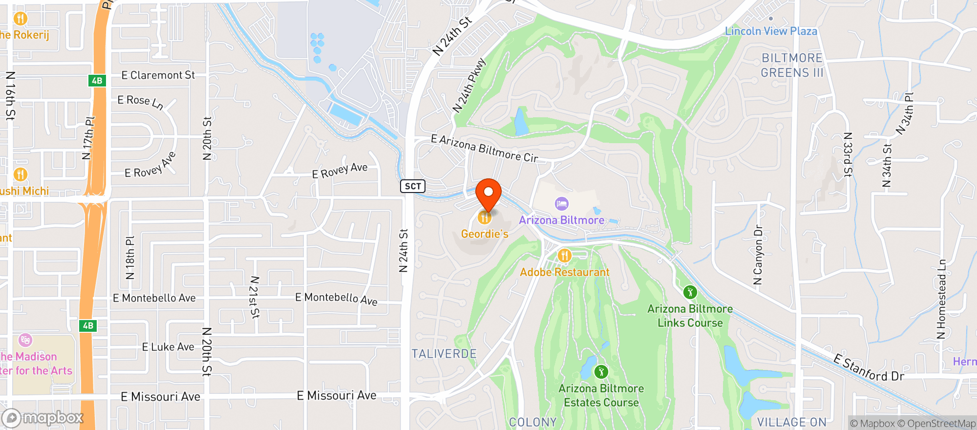 Map showing Wrigley Mansion Club