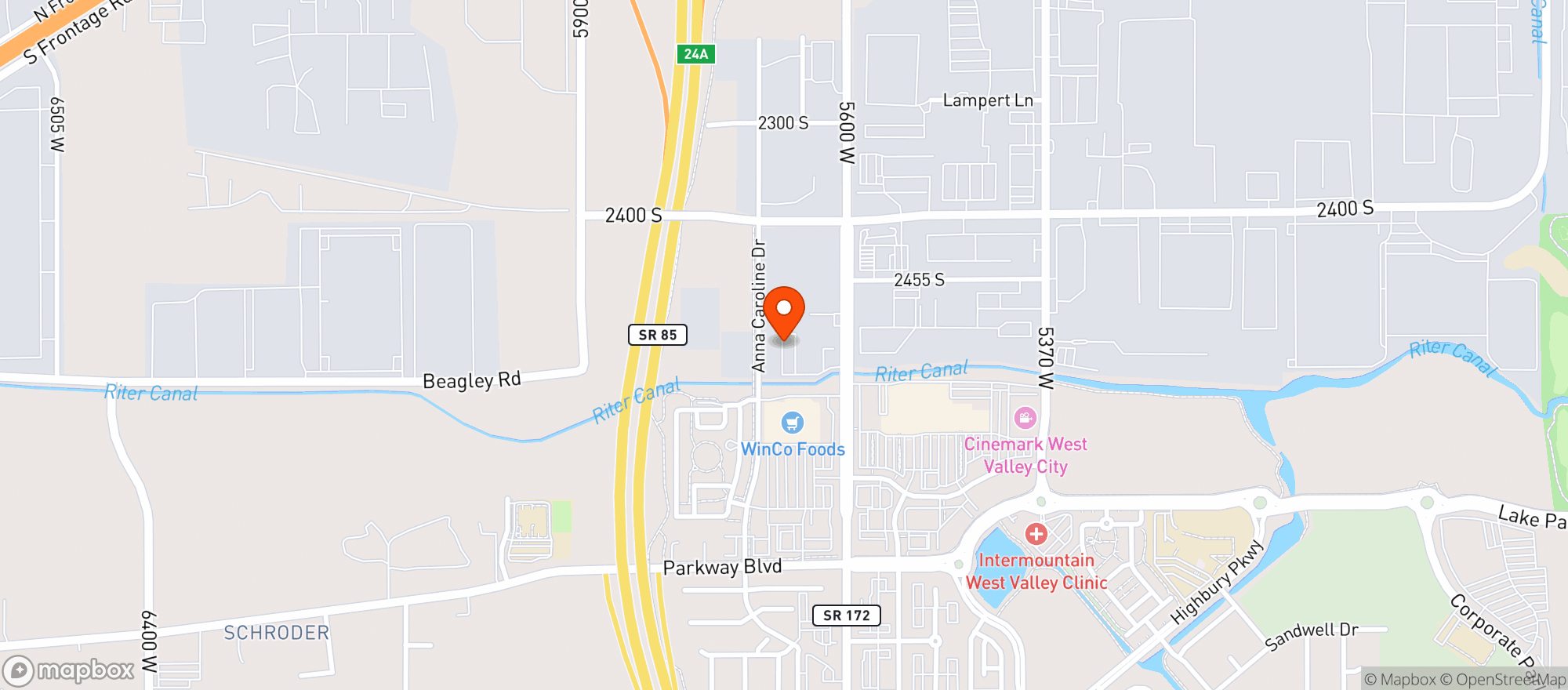 Map showing Winco Foods