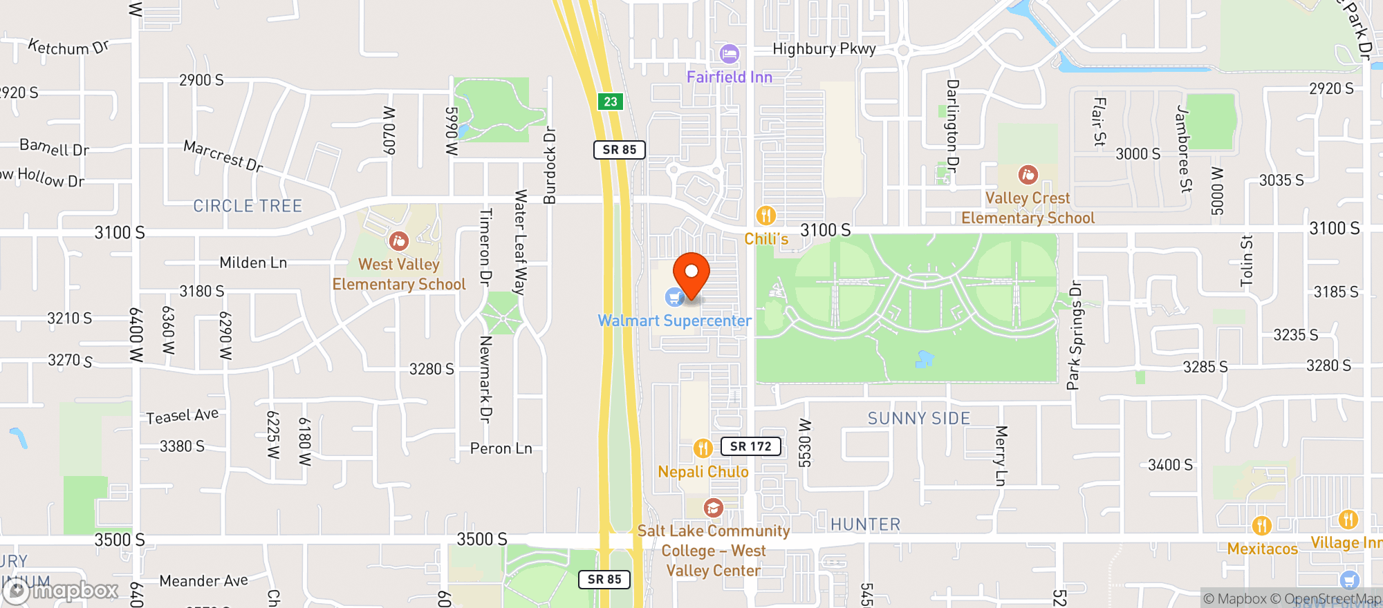 Map showing Walmart Supercenter #3568