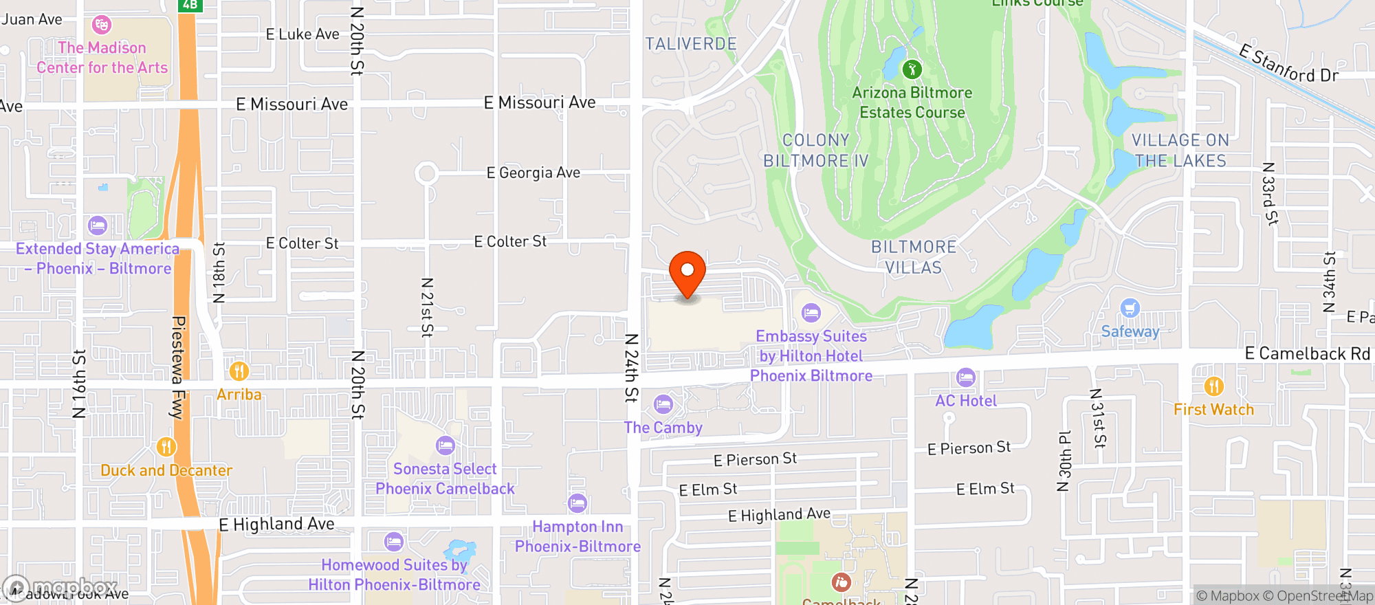 Map showing Pomo Pizza