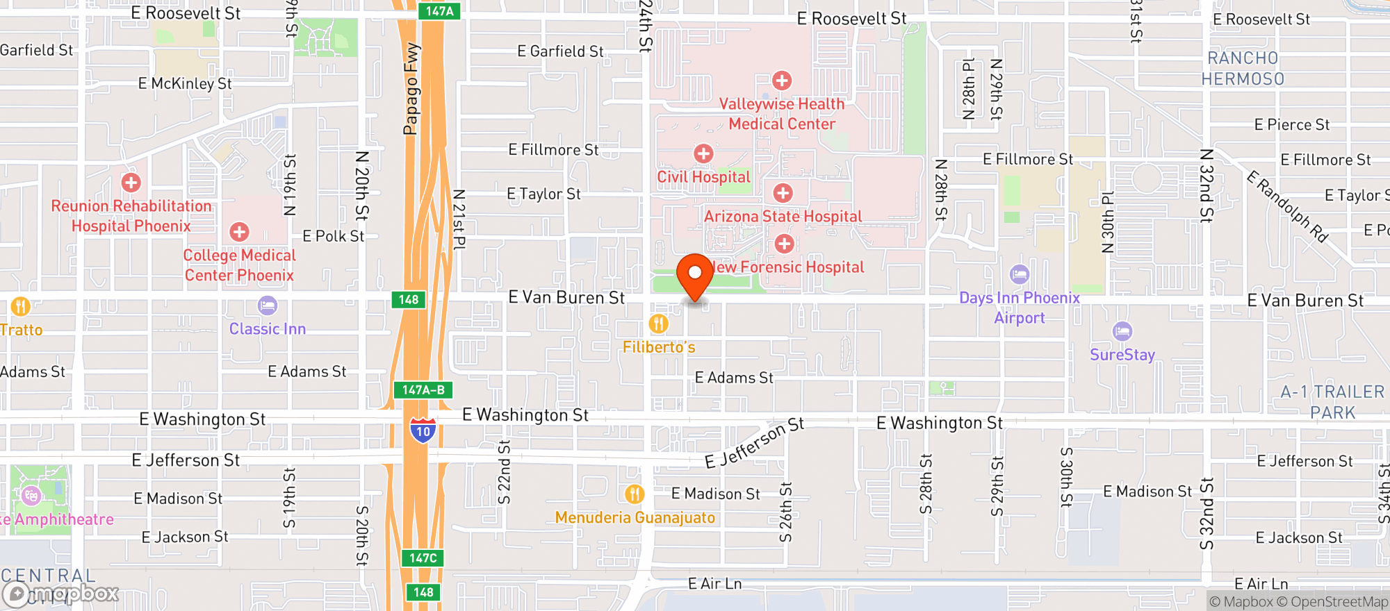 Map showing Budz Mini Mart