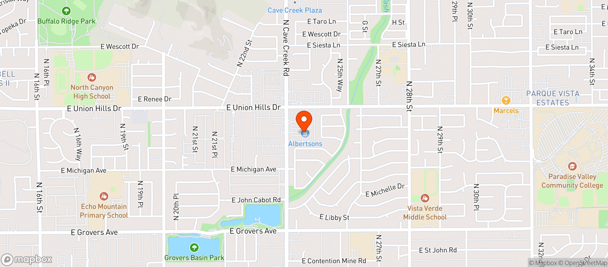 Map showing ALBERTSONS #2985