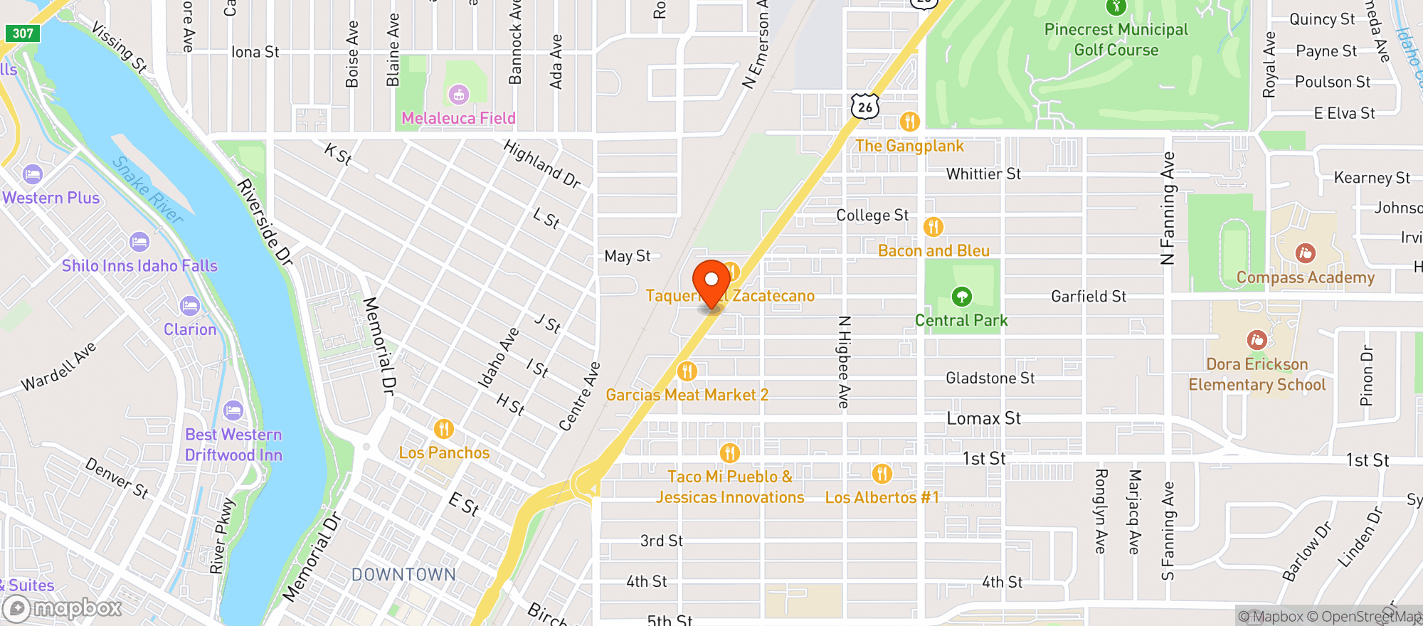 Map showing Muddys Place
