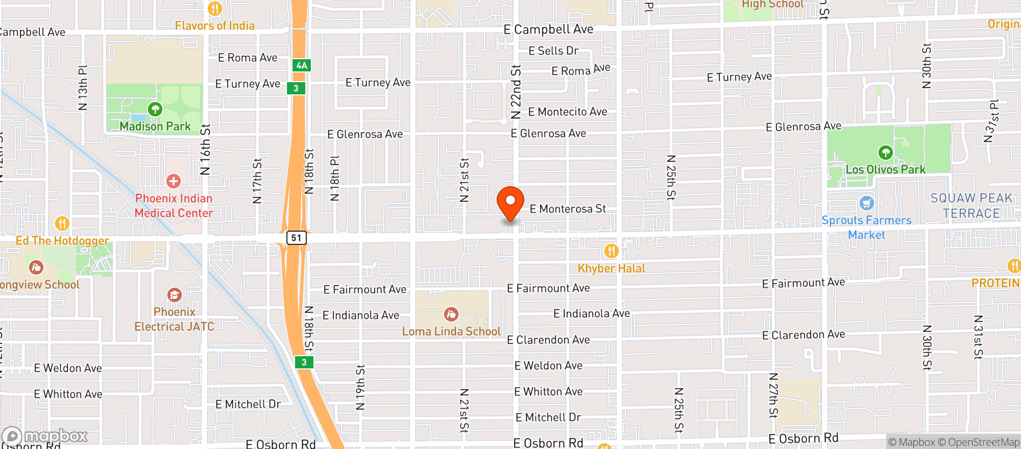 Map showing Starving Artist
