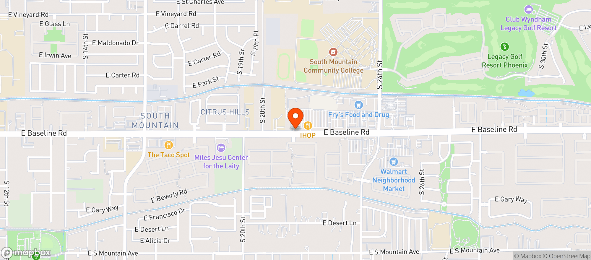 Map showing Target