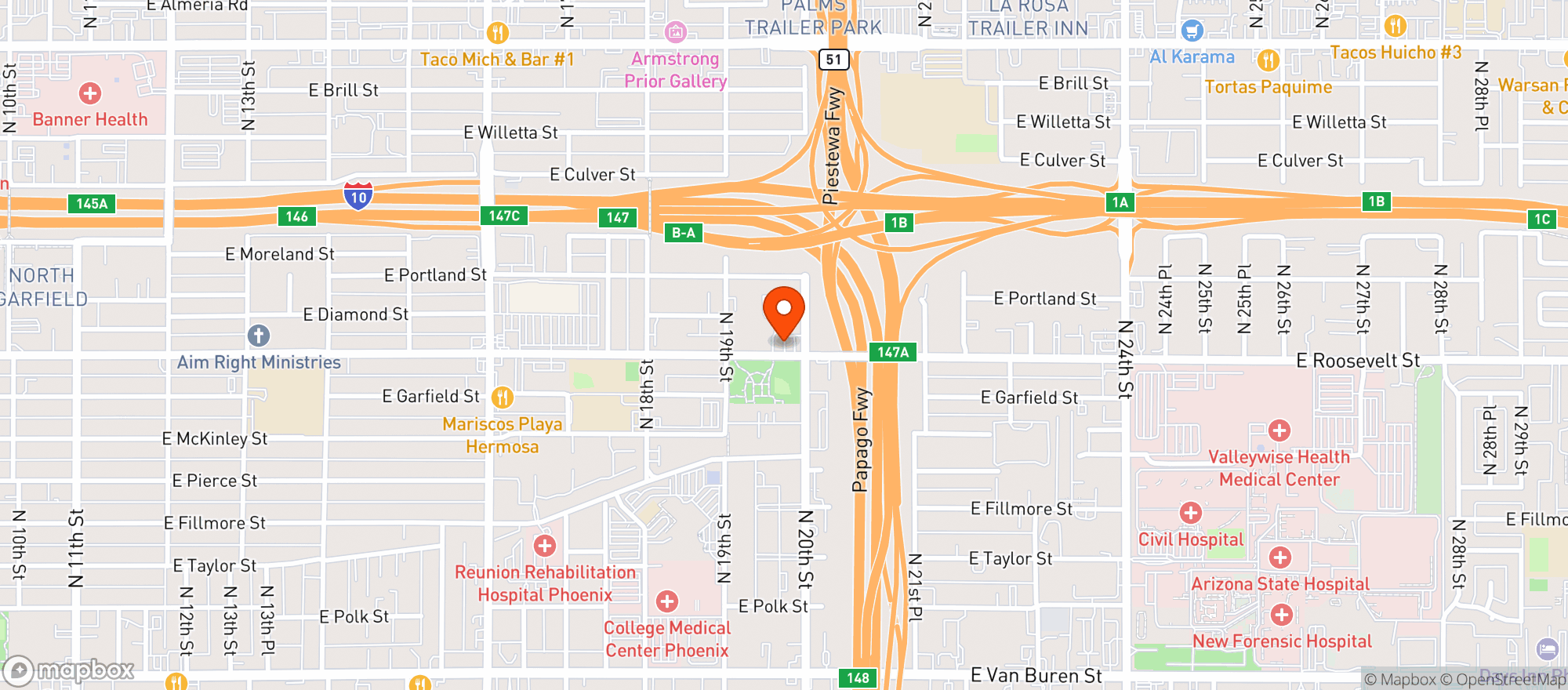Map showing Valley Quick Mart