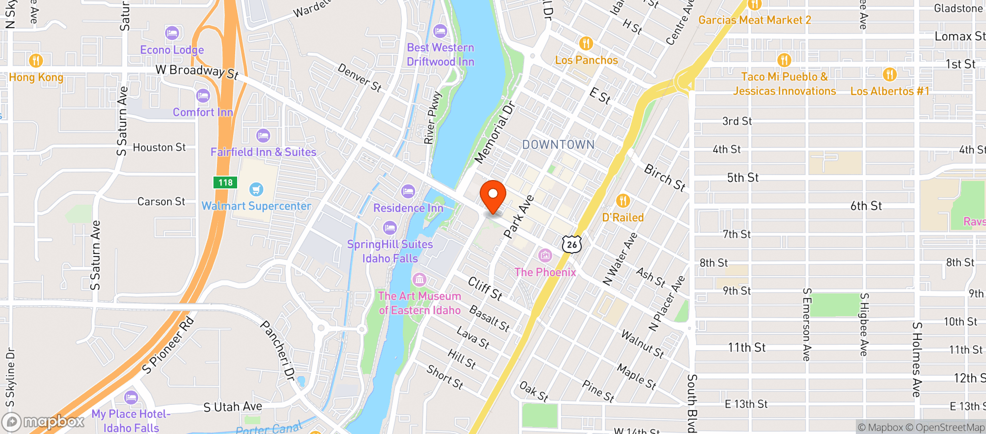 Map showing Albertsons