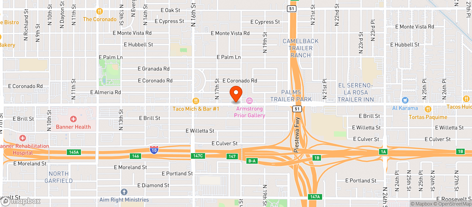 Map showing Karamba Nightclub