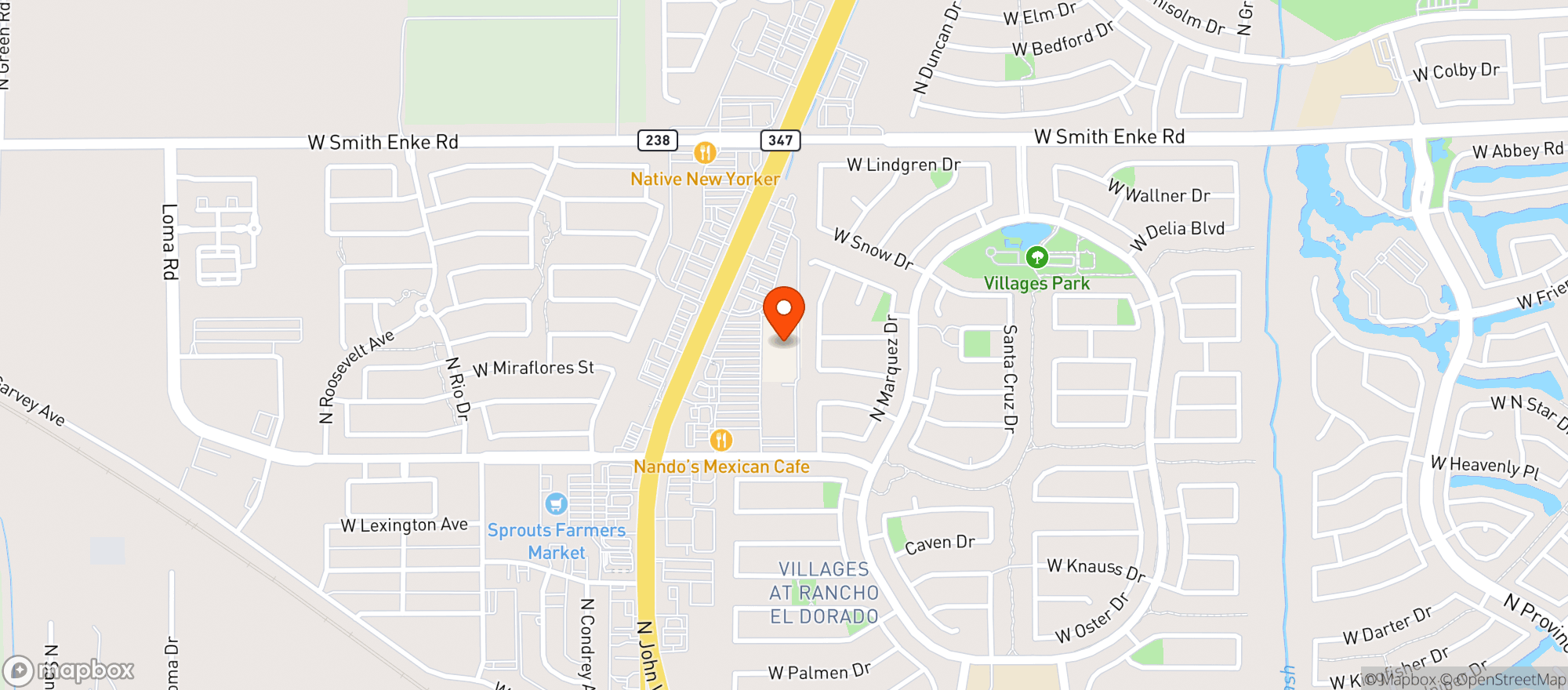 Map showing Fry's Food and Drug