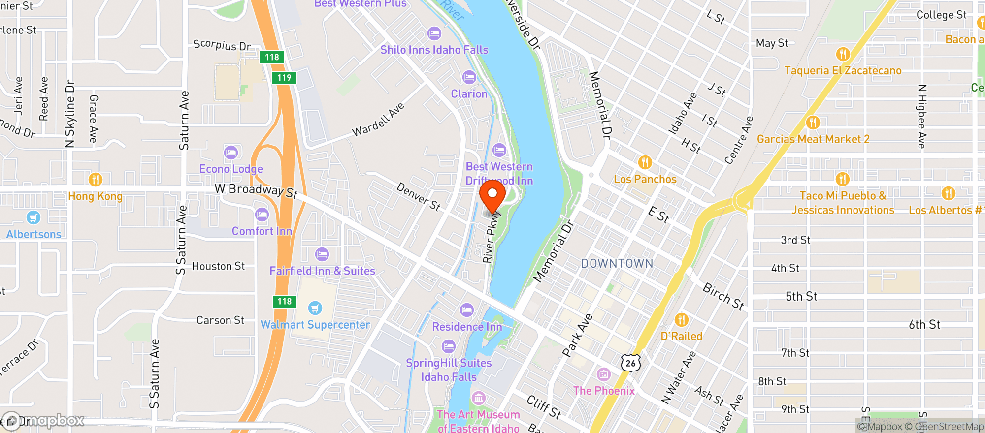 Map showing Snake Bite The