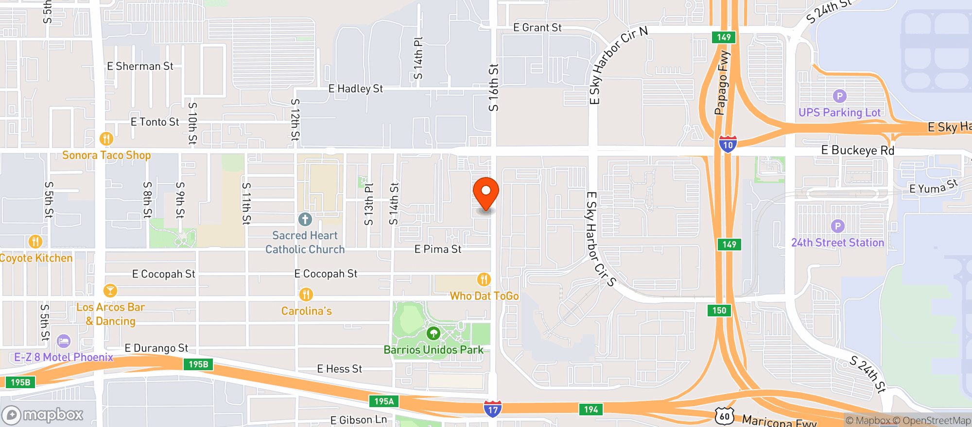 Map showing Pitic Restaurant