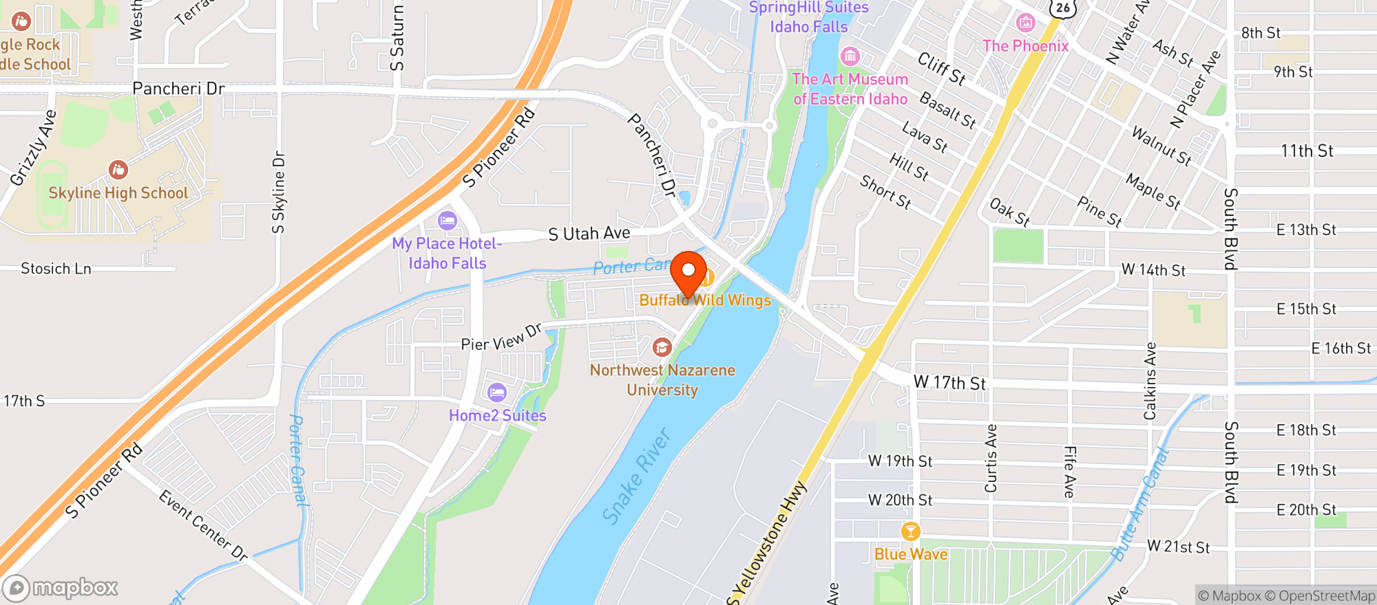 Map showing Tap N Fill