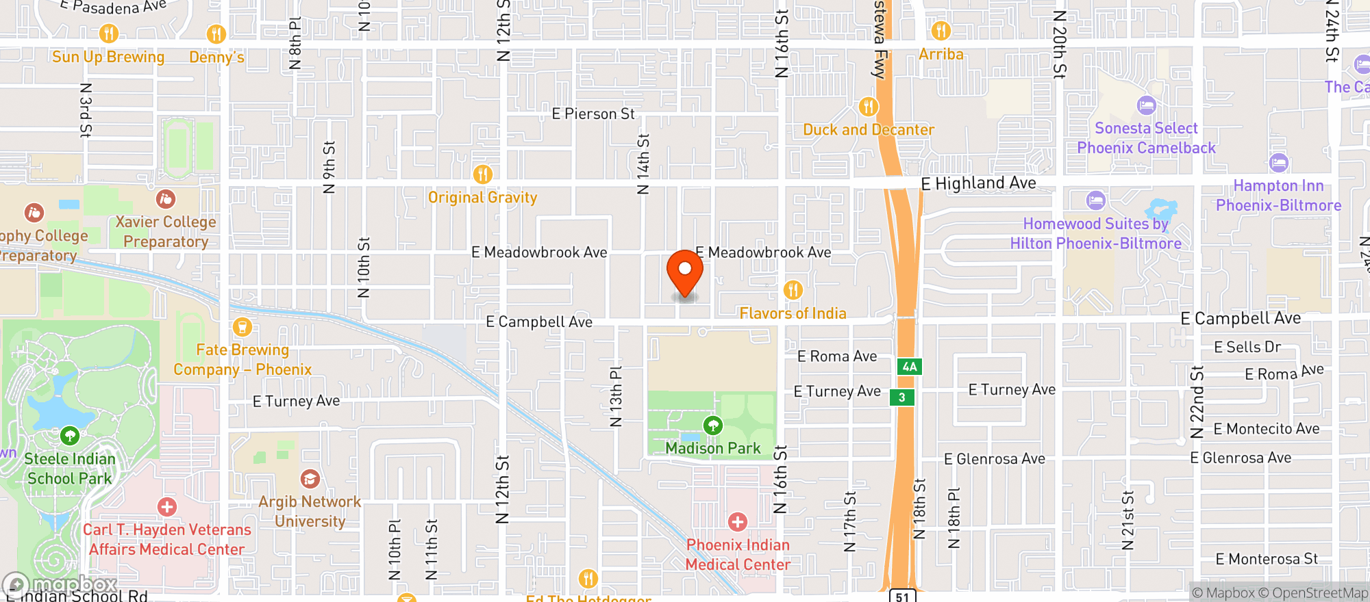Map showing Whining Pig Phoenix Llc