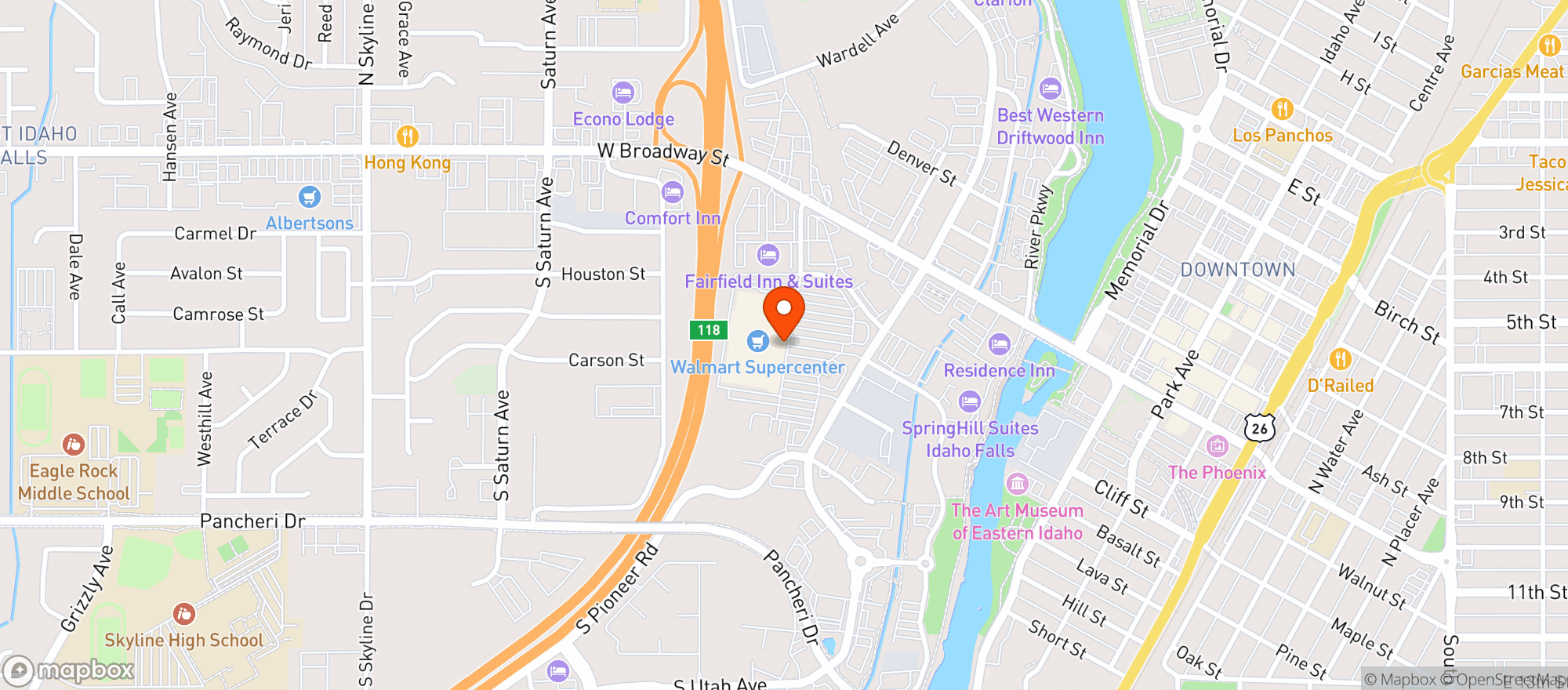 Map showing Walmart Supercenter